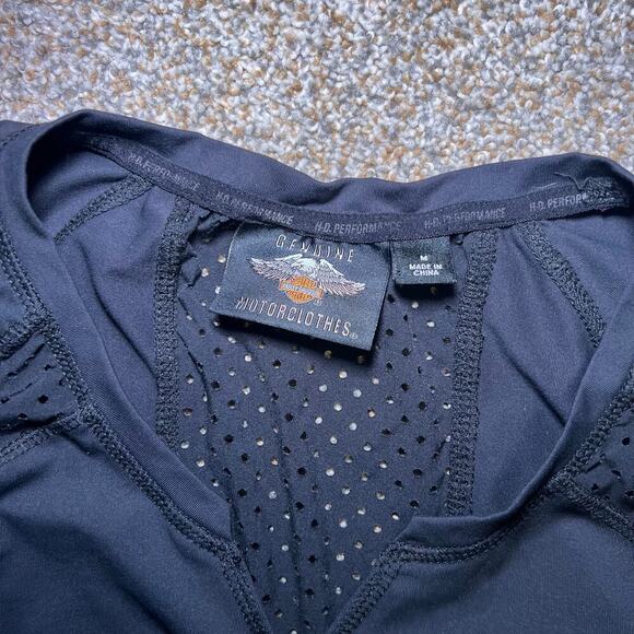 Harley Davidson Women's Black and Orange T Shirt. Size Medium - Picture 3 of 9